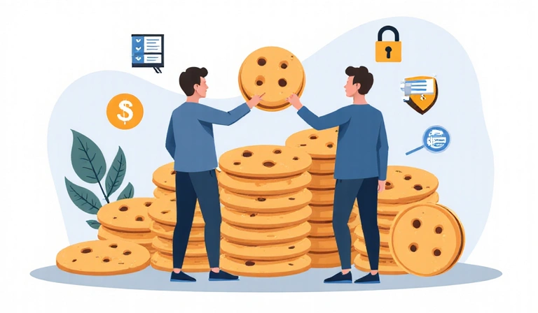 Illustration von Cookies und Datenschutz